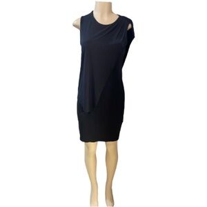 Bar III Draped Halter black Dress. Size S